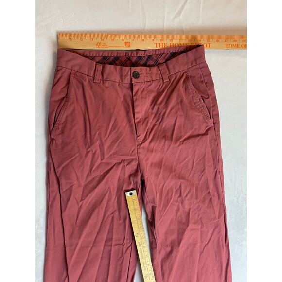 Brooks Brothers Men's Clark Maroon Pants Size W30/L34 - Picture 4 of 7